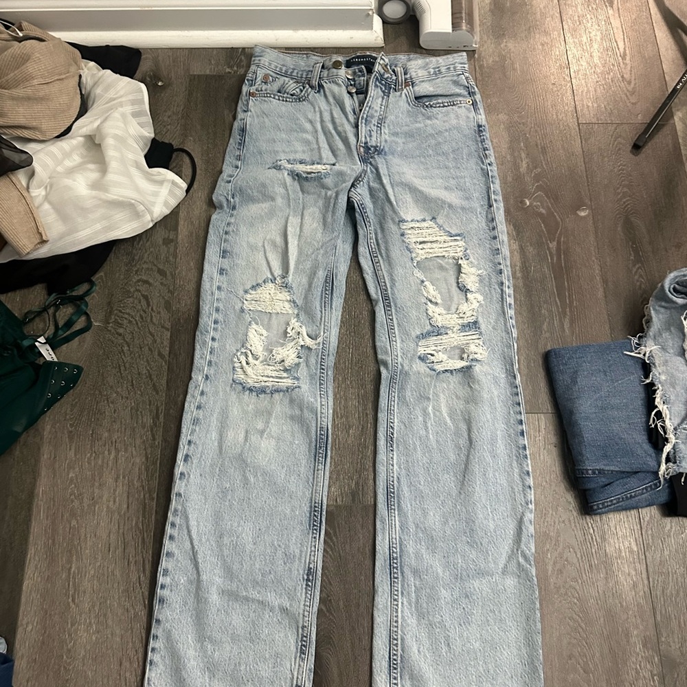 Light Blue Distressed Jeans